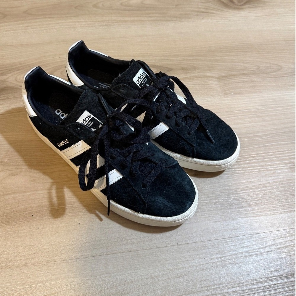 Adidas Campus Sneakers Black 6.5 Mens Suede Low Top BZ0084 Classic Casual Shoes
